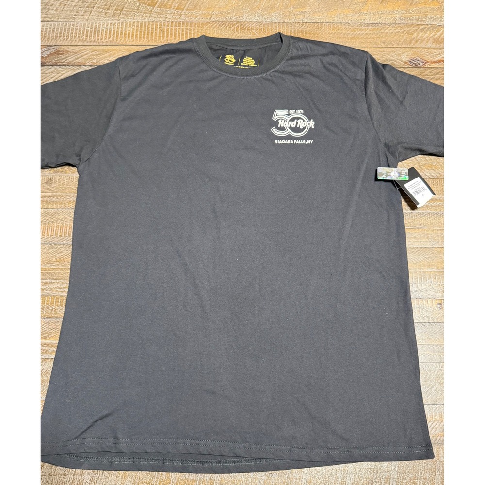 Hard Rock Cafe T-Shirt Mens XL Black NWT 50th Anniversary Niagara Falls Graphic